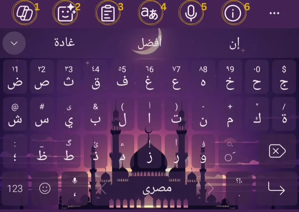شرح لوحة مفاتيح سويفت للشات